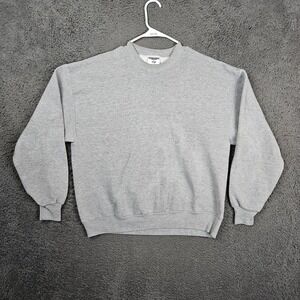 Jerzees NuBlend Mens XL Heather Gray Crewneck Sweatshirt Made in USA Vintage 90s